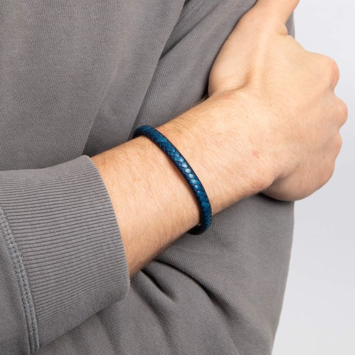 Gecko Jewellery Multi-Tone Woven Leather Bracelet – Genuine Leather