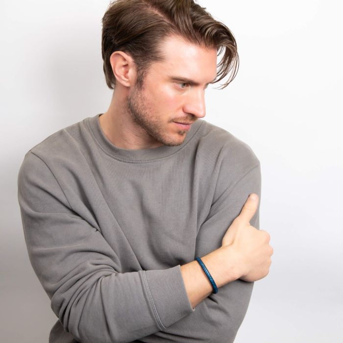 Gecko Jewellery Multi-Tone Woven Leather Bracelet – Genuine Leather