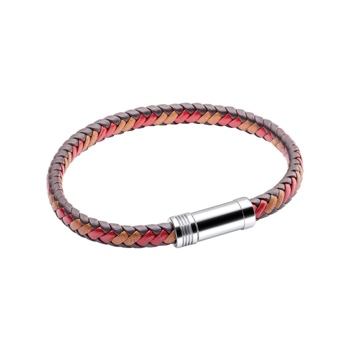Gecko Jewellery Multi-Tone Woven Leather Bracelet – Genuine Leather