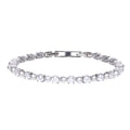 Gecko Jewellery Pearl and Zirconia Tennis Bracelet in Sterling Silver