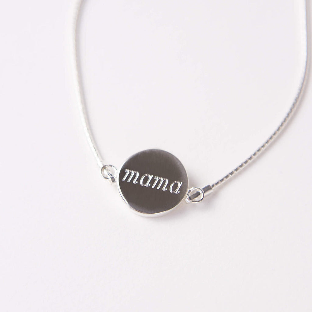 Gecko Jewellery Sterling Silver Disc Toggle Bracelet - Engravable Gift