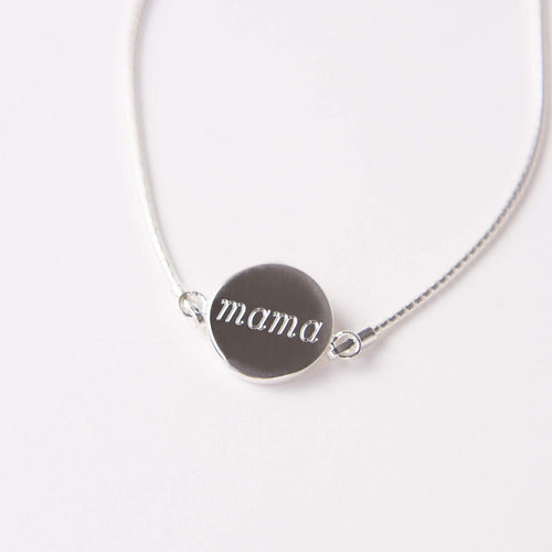 Gecko Jewellery Sterling Silver Disc Toggle Bracelet - Engravable Gift