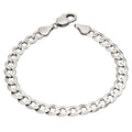 Gecko Jewellery Sterling Silver Diamond Cut Curb Chain Bracelet – 22.5cm