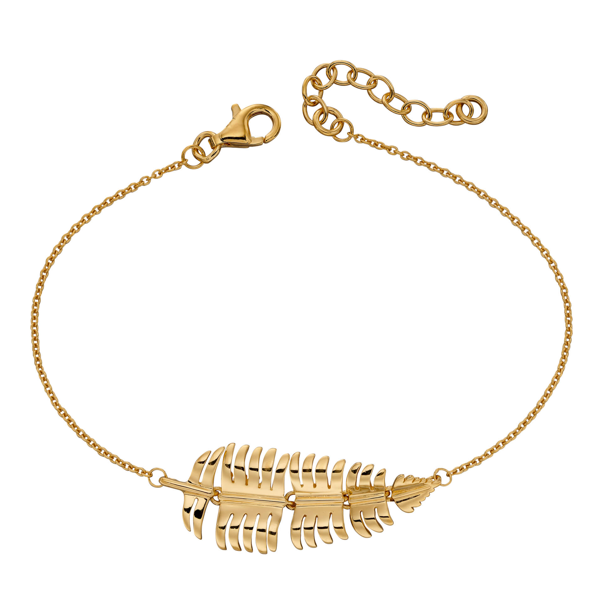 Gecko Jewellery Palm Leaf Bracelet – Sterling Silver Tropical Design