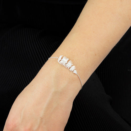 Gecko Jewellery Palm Leaf Bracelet – Sterling Silver Tropical Design