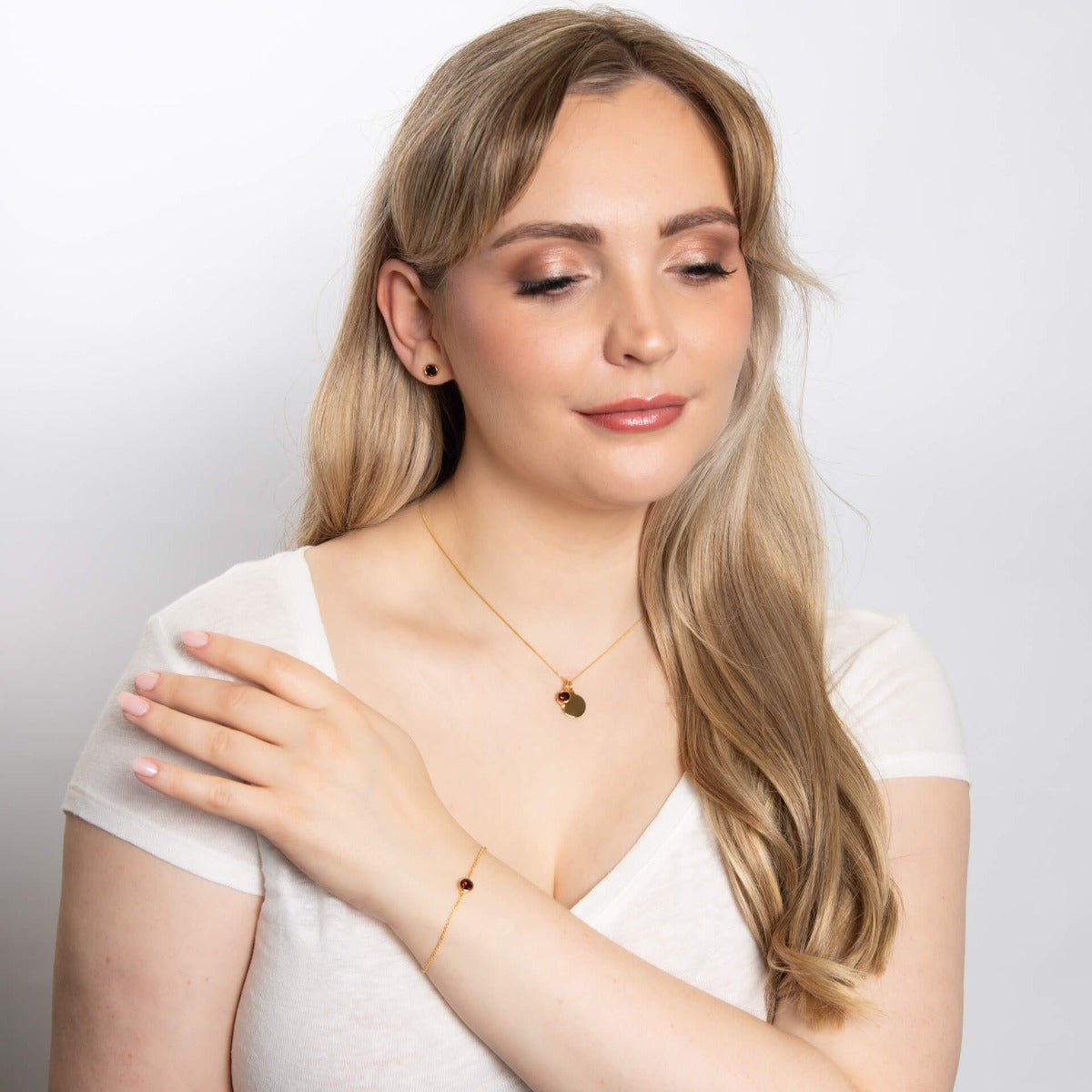Crystal Birthstone Bracelet | Sterling Silver Adjustable Chain by Gecko