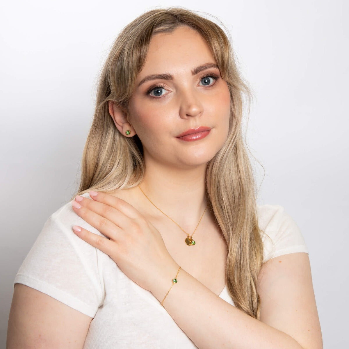 Crystal Birthstone Bracelet | Sterling Silver Adjustable Chain by Gecko