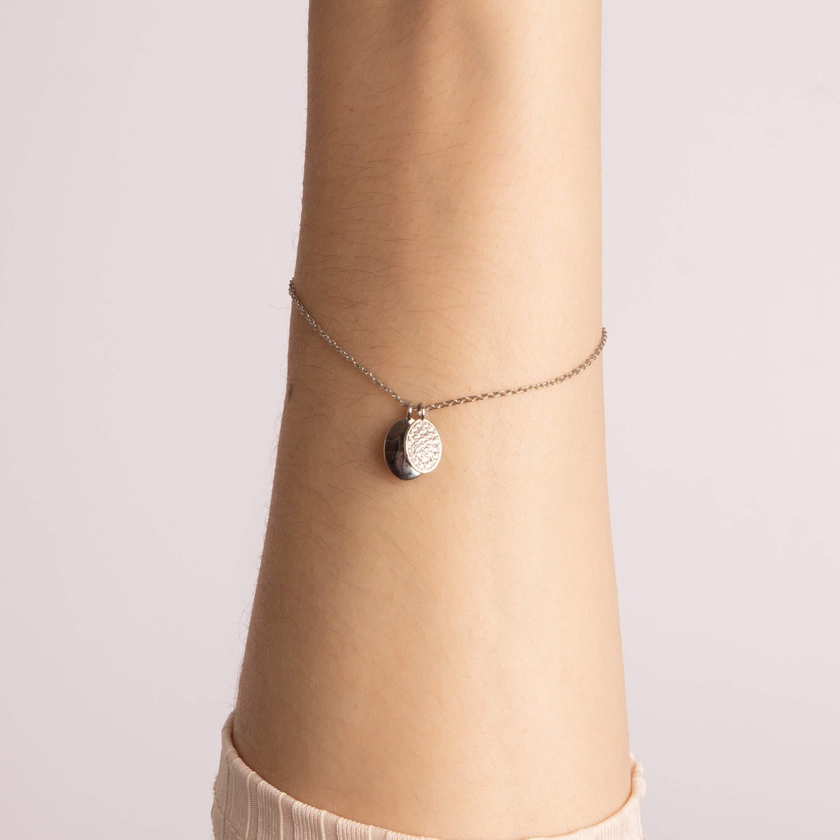 Gecko Jewellery Engravable Pave Oval Tag Bracelet in Zirconia