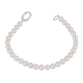 Gecko Jewellery White Pearl Charm Bracelet in Recycled Sterling Silver