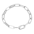 Gecko Jewellery Recycled Sterling Silver Long Link Charm Bracelet