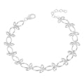 Gecko Jewellery Leaf Trio Chain Bracelet – Recycled Sterling Silver