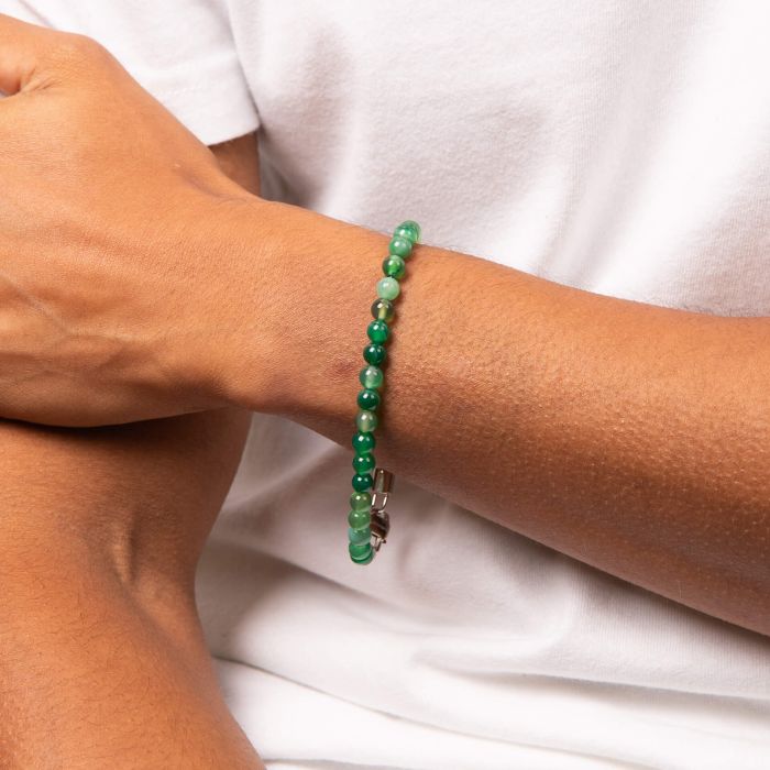 Gecko Jewellery Healing Bead Bracelet – Stainless Steel & Natural Stones