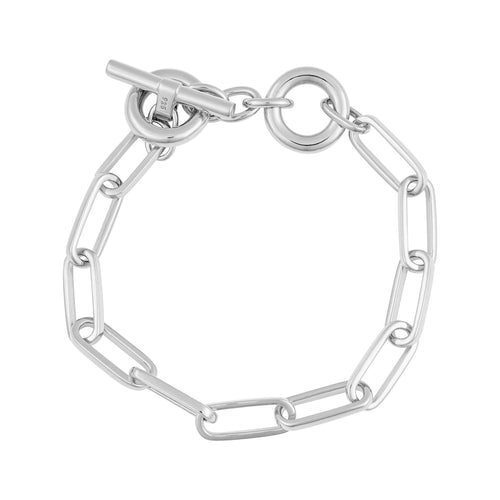 Gecko Jewellery Recycled Sterling Silver Chunky T-Bar Link Bracelet