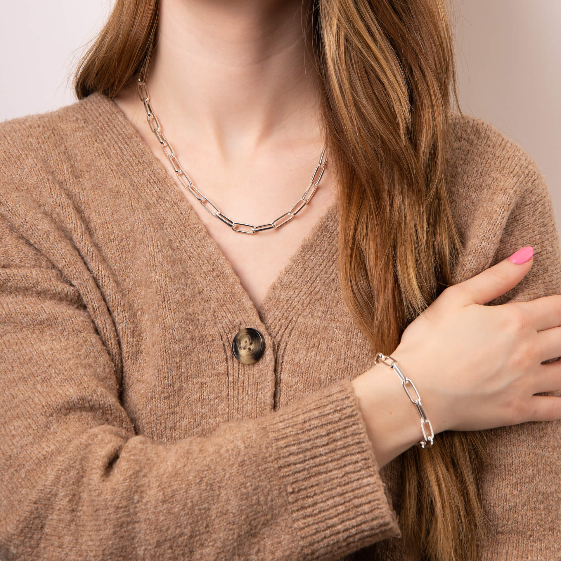Gecko Jewellery Recycled Sterling Silver Chunky T-Bar Link Bracelet
