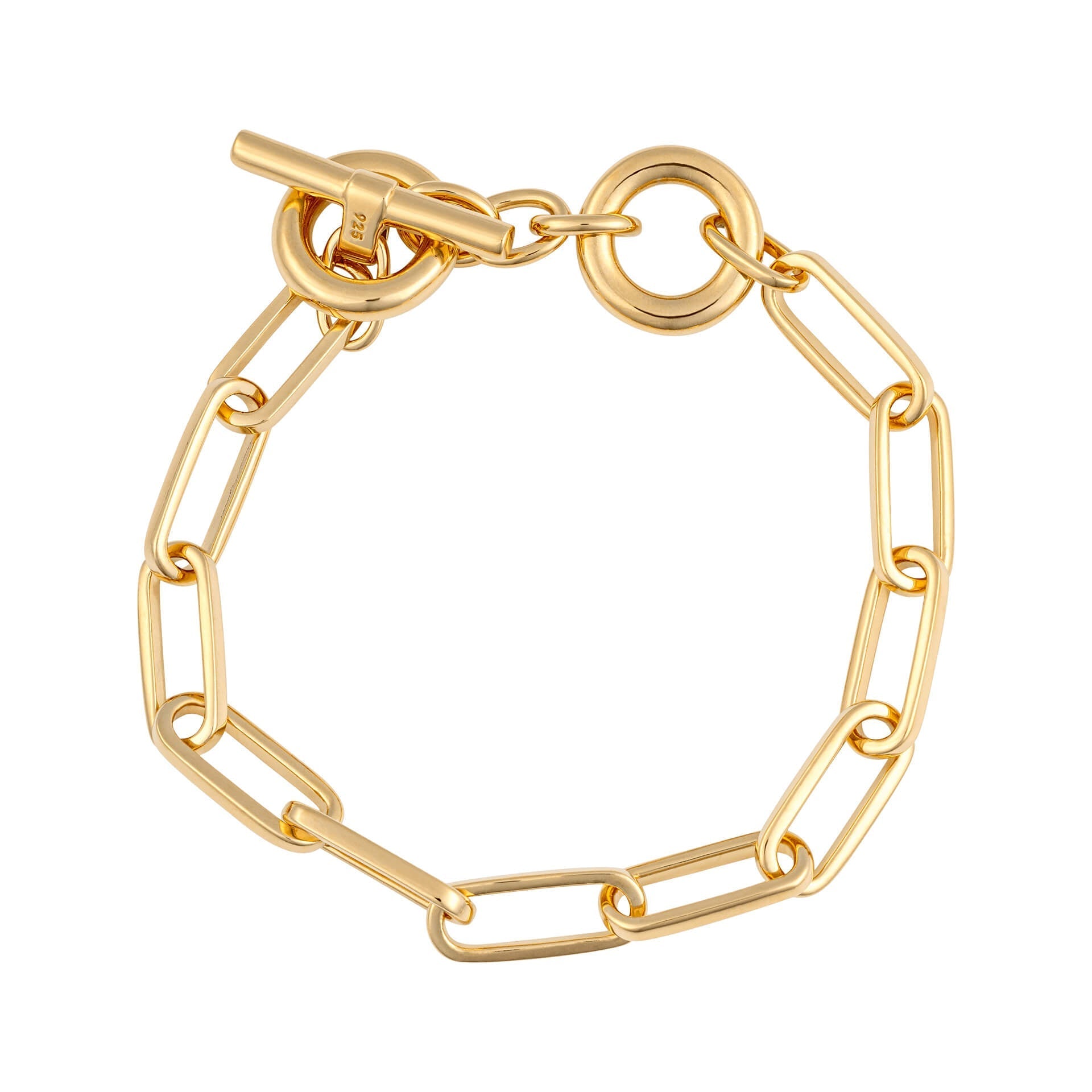 Gecko Jewellery Recycled Sterling Silver Chunky T-Bar Link Bracelet