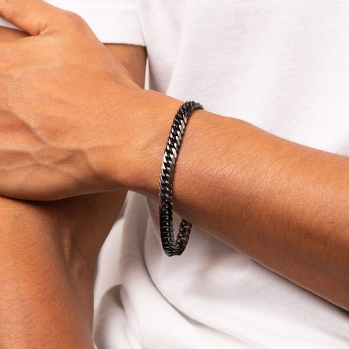 Gecko Jewellery Two Tone Foxtail Bracelet – Stainless Steel Men's Style