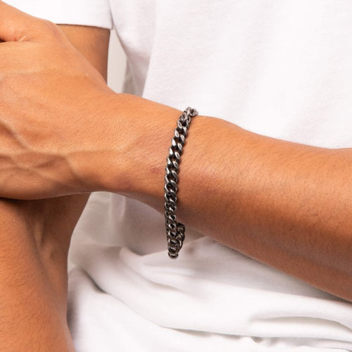 Gecko Jewellery Antique Plated Stainless Steel Bracelet – Rugged Style