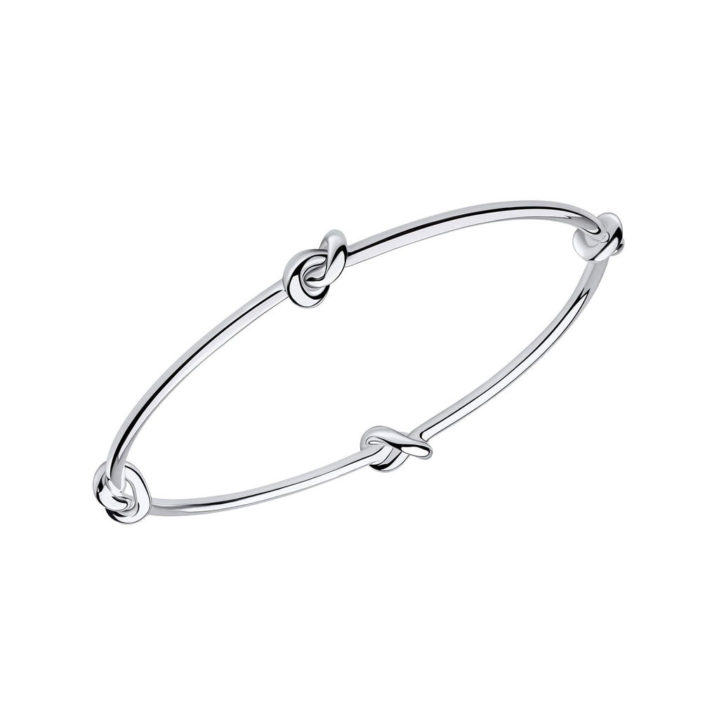 Gecko Jewellery Love Knot Bangle – Recycled Sterling Silver Bracelet
