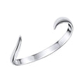 Gecko Jewellery Open Ribbon Twist Bangle – Silver Pointed Wrap Bracelet