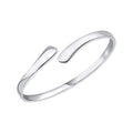 Gecko Jewellery Recycled Sterling Silver Open Wrap Bangle Bracelet