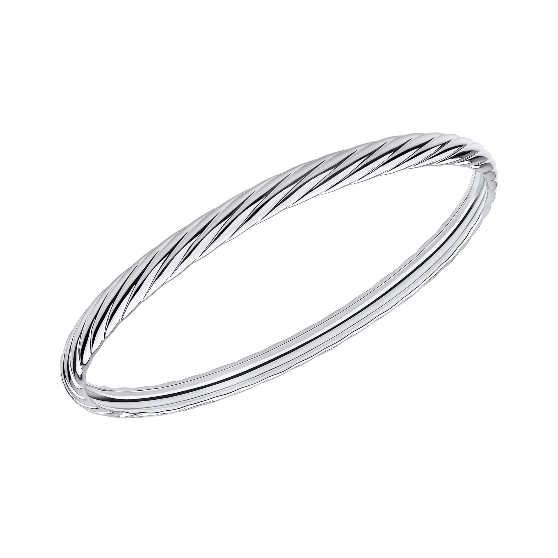 Gecko Jewellery Twisted Rope Bangle – Recycled Sterling Silver