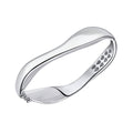 Gecko Jewellery Organic Wave Bangle – Recycled Sterling Silver Hinged