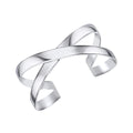 Gecko Jewellery Recycled Sterling Silver Statement Crossover Bangle
