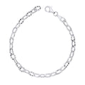 Gecko Jewellery Textured Anchor Chain Bracelet in Recycled Sterling Silver