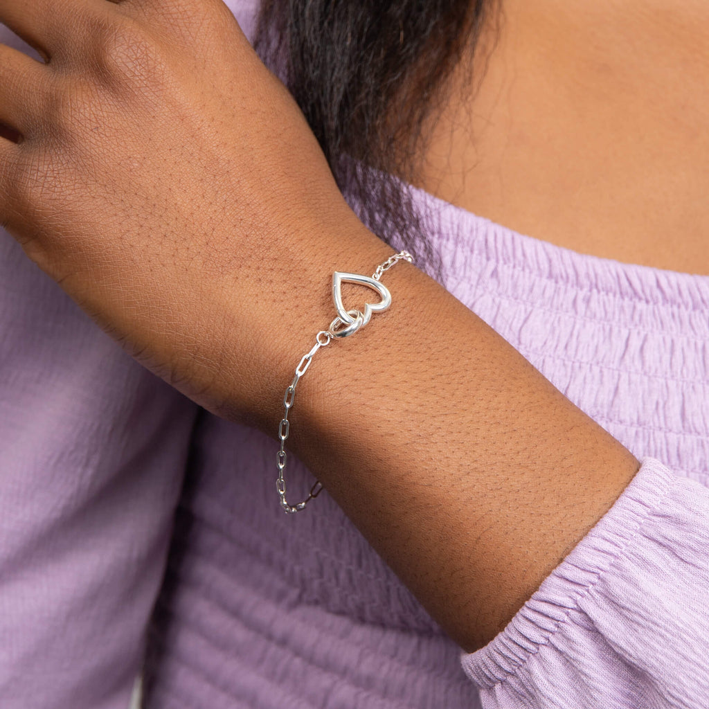Gecko Jewellery Heart Connection Bracelet – Recycled Sterling Silver