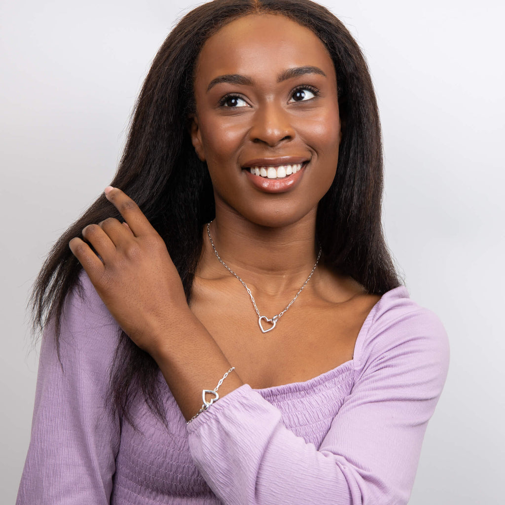 Gecko Jewellery Heart Connection Bracelet – Recycled Sterling Silver