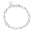 Gecko Jewellery Recycled Sterling Silver Long Link Chain Tag Bracelet