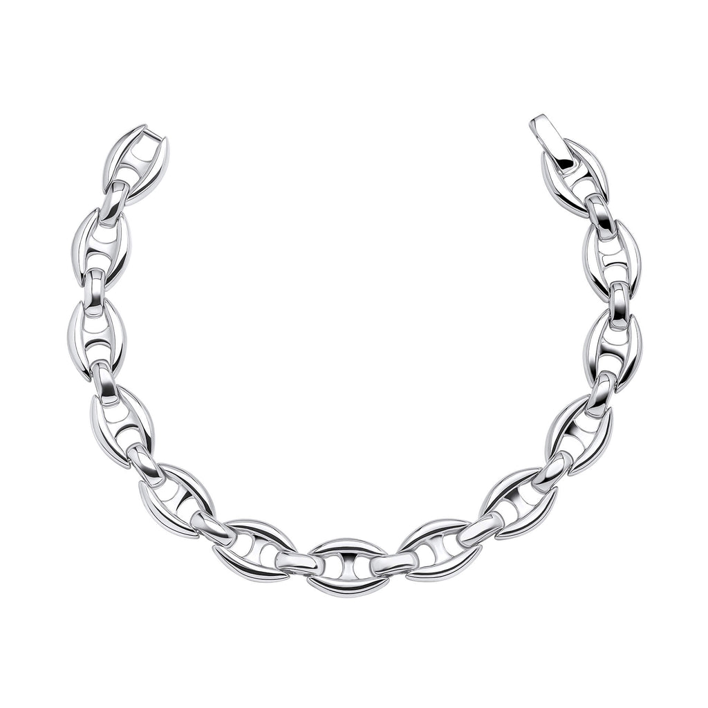 Gecko Jewellery Recycled Sterling Silver Heavy Linked Chain Bracelet