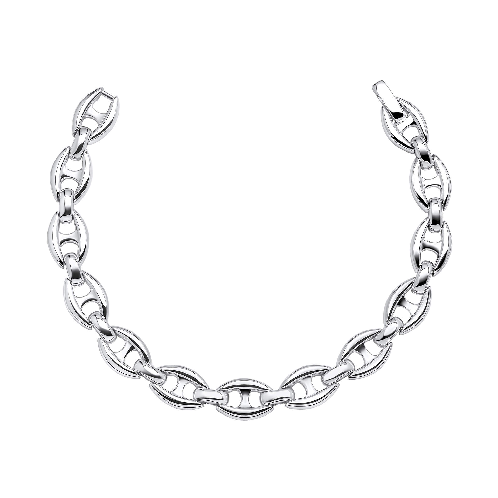 Gecko Jewellery Recycled Sterling Silver Heavy Linked Chain Bracelet