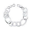 Gecko Jewellery Mixed Size Oval Link Bracelet in Recycled Sterling Silver