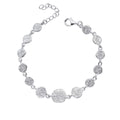 Gecko Jewellery Recycled Sterling Silver Spray Textured Discs Bracelet