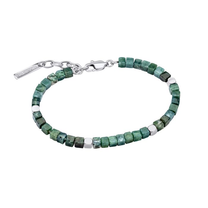 Gecko Jewellery Stainless Steel Bracelet with Semi-Precious Beads