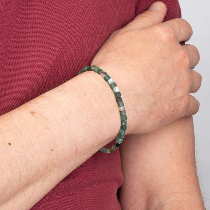 Gecko Jewellery Stainless Steel Bracelet with Semi-Precious Beads