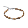 Gecko Jewellery Stainless Steel Bracelet with Semi-Precious Beads