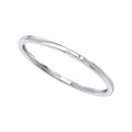 Gecko Jewellery Recycled Sterling Silver Cubic Zirconia Hinged Bangle