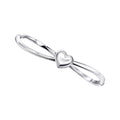 Gecko Jewellery Hinged Heart Bangle – Recycled Sterling Silver