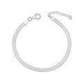 Gecko Jewellery Sterling Silver Flat Herringbone Chain Bracelet