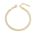 Gecko Jewellery Sterling Silver Flat Herringbone Chain Bracelet