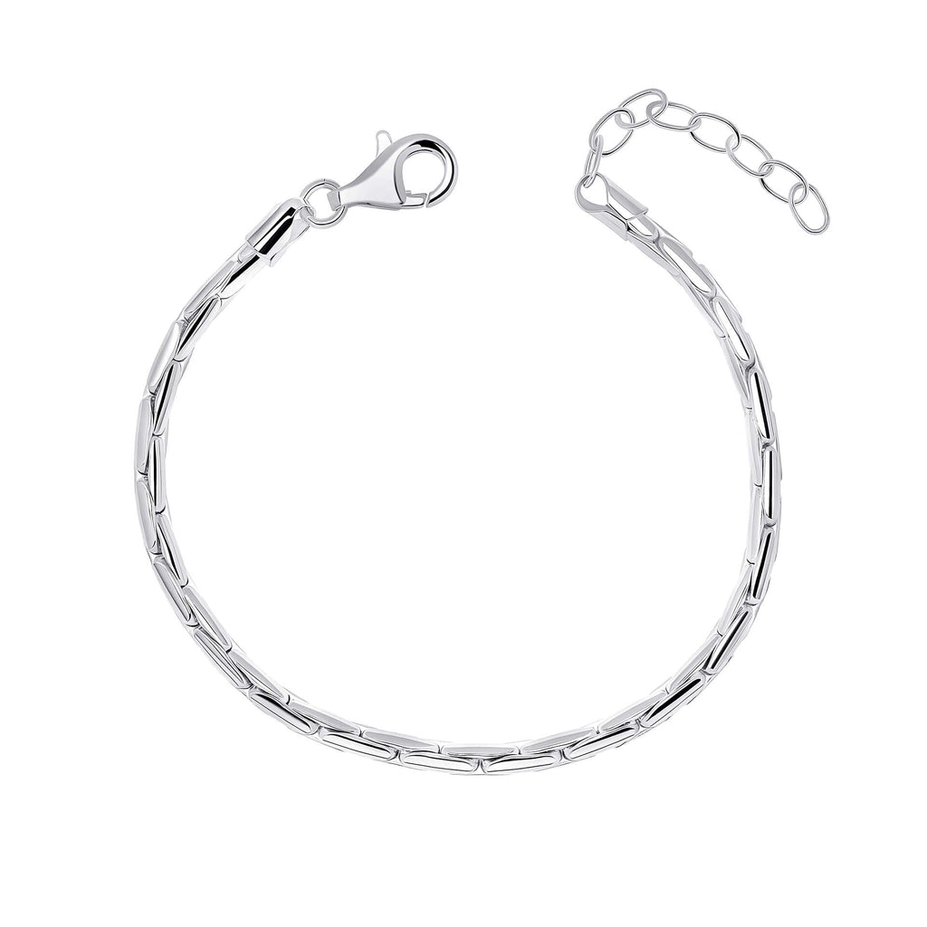 Gecko Jewellery Recycled Sterling Silver Heavyweight Snake Chain Bracelet