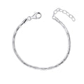 Gecko Jewellery Recycled Sterling Silver Heavyweight Snake Chain Bracelet