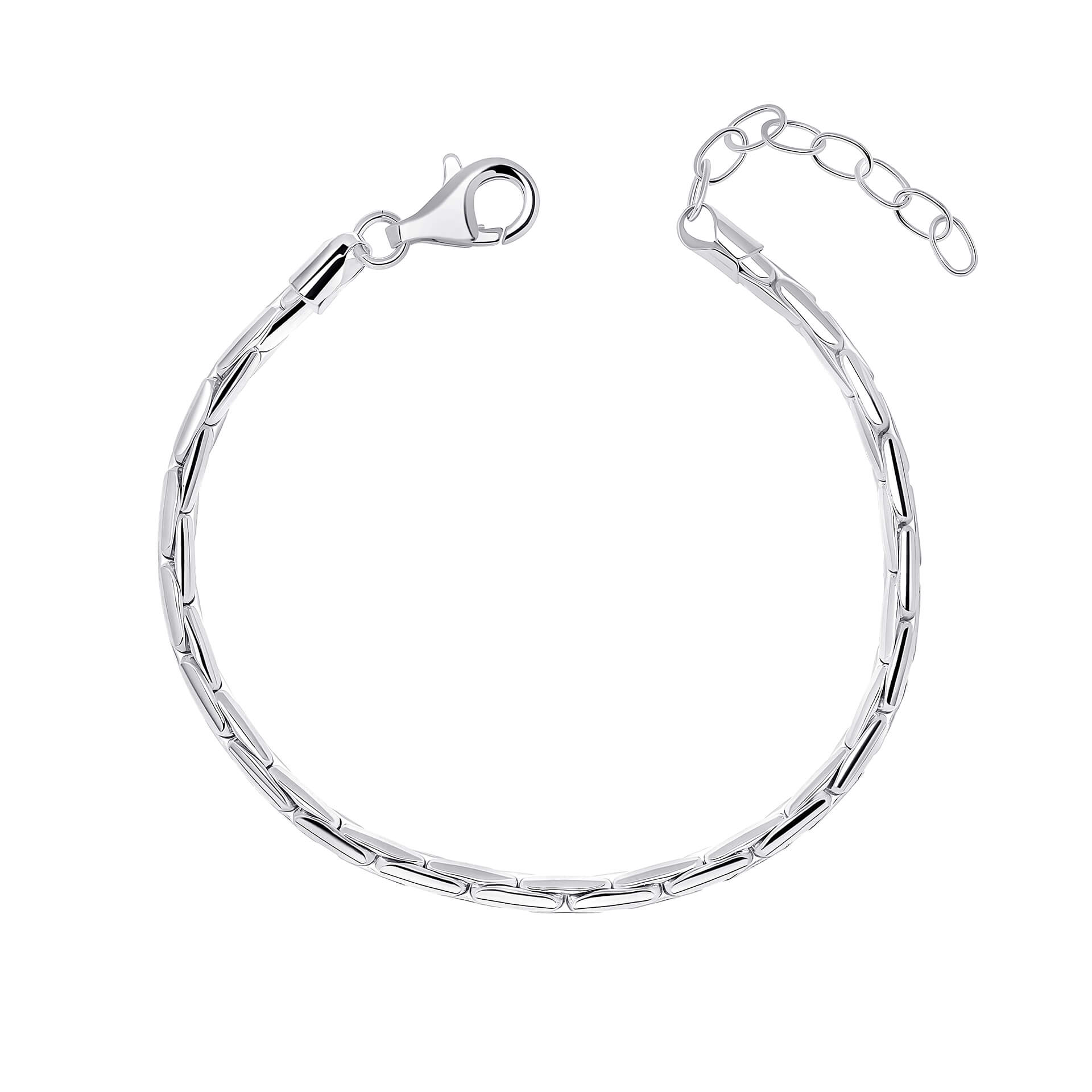 Gecko Jewellery Recycled Sterling Silver Heavyweight Snake Chain Bracelet