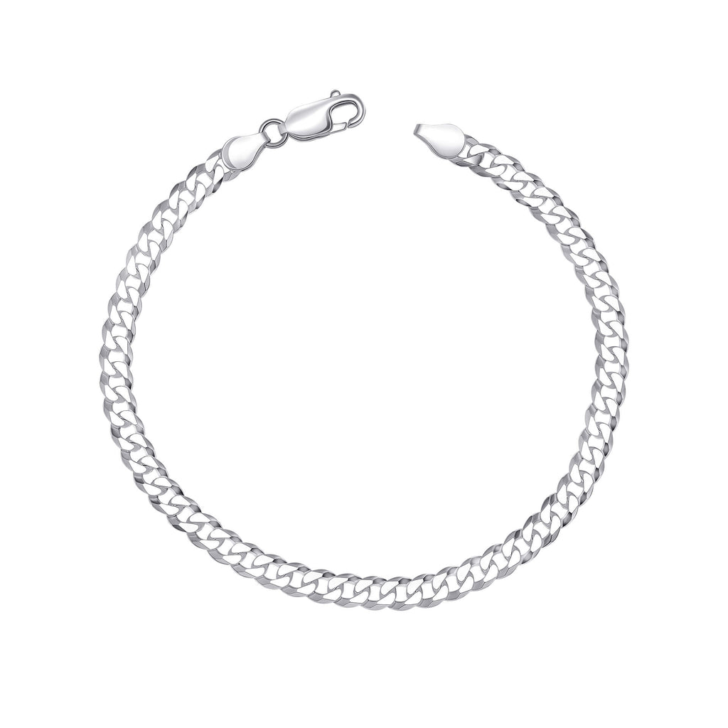 Gecko Jewellery Recycled Sterling Silver Curb Chain Bracelet