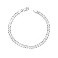 Gecko Jewellery Recycled Sterling Silver Curb Chain Bracelet