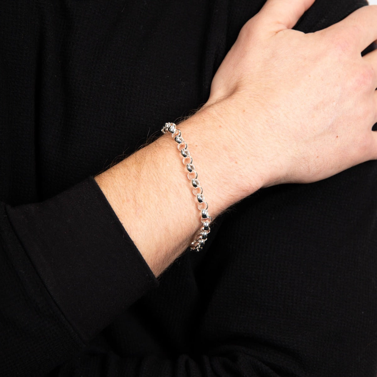 Gecko Jewellery Recycled Sterling Silver Belcher Chain Bracelet