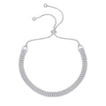 Gecko Jewellery Recycled Sterling Silver Cubic Zirconia Cup Chain Bracelet
