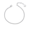 Gecko Jewellery Recycled Sterling Silver Cubic Zirconia Cup Chain Bracelet